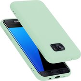 Cadorabo Hoesje voor Samsung Galaxy S7 EDGE in LIQUID LICHT GROEN - Beschermhoes gemaakt van flexibel TPU silicone Case Cover