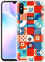 Xiaomi Redmi 9A Hoesje Modern Abstract Vermillion - Designed by Cazy