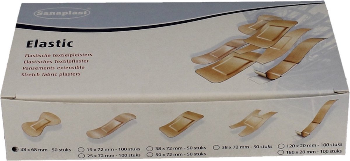 Goedkoopste Sanaplast Elastisch Textiel Strips - 11 stuks - Pleisters