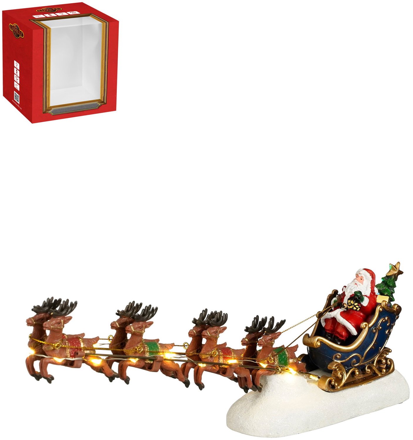 Santa sleigh b/o l34xb7xh15 cm Luville