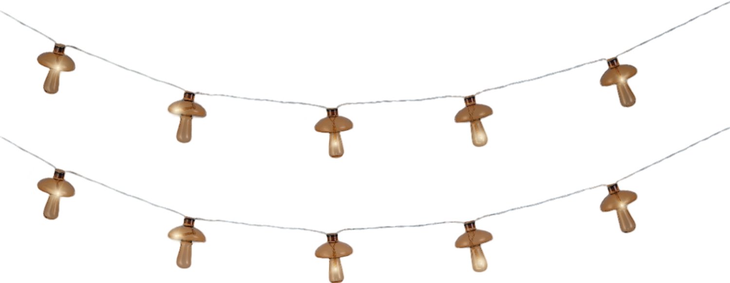 Lumineo LED stringlights d6l140 cm bruin/warm wit Lumineo