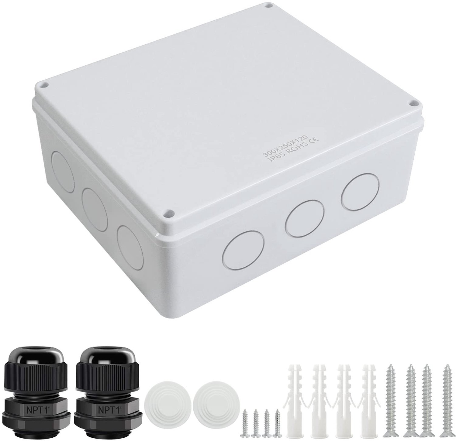 LeMotech Connection Box with Reserved Holes, ABS Plastic, Electrical Cabinet, IP65, Waterproof, Dustproof, Projects - ShopVlot