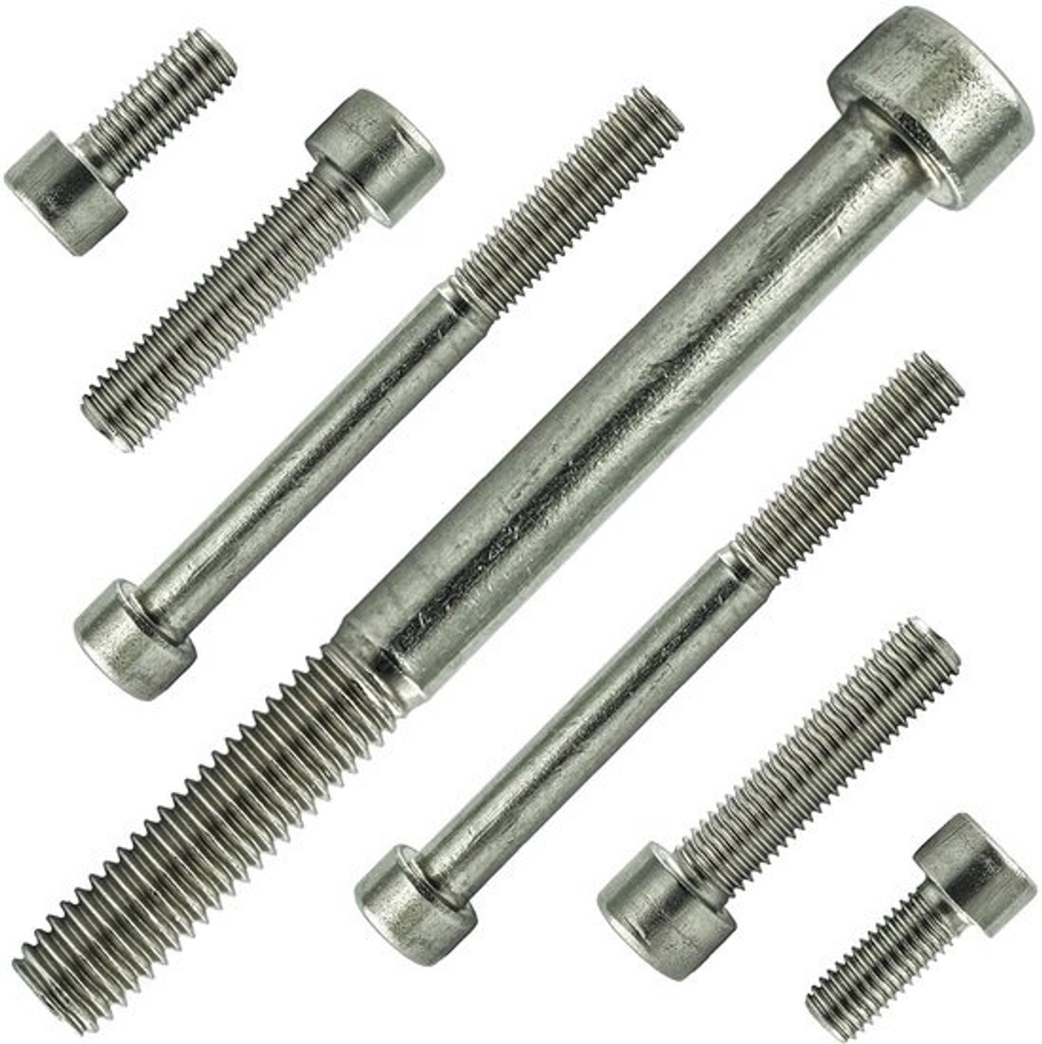 Cilinderschroeven Binnenzeskant - Inbusschroeven Roestvrij - Robuuste Bevestiging - Gedeeltelijke Schroefdraad - M6 x 80 mm - Zilver