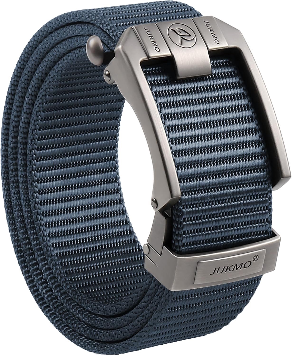 JUKMO Ratchet Strap for Men, Nylon Web Tactical Belt with Automatic Slide Buckle, Adjustable Trim to Fit - ShopVlot