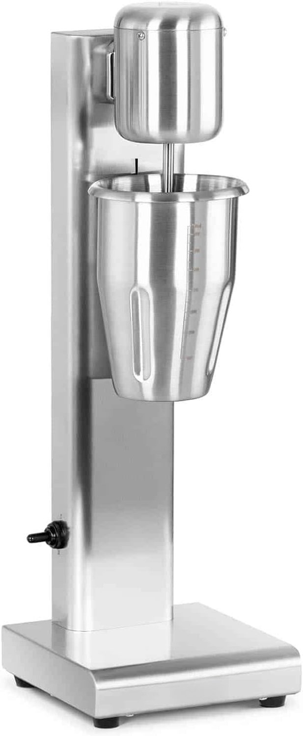 QEVA Milkshake Machine - Blender - Smoothiemaker - Zilver - 17cm x 17cm x 52cm