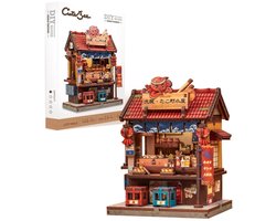 Houten Puzzel - Miniatuur Takoyaki Kraam Model - Japans Straatvoedsel Decoratie - Perfect Cadeau voor Puzzelvrienden - ShopVlot