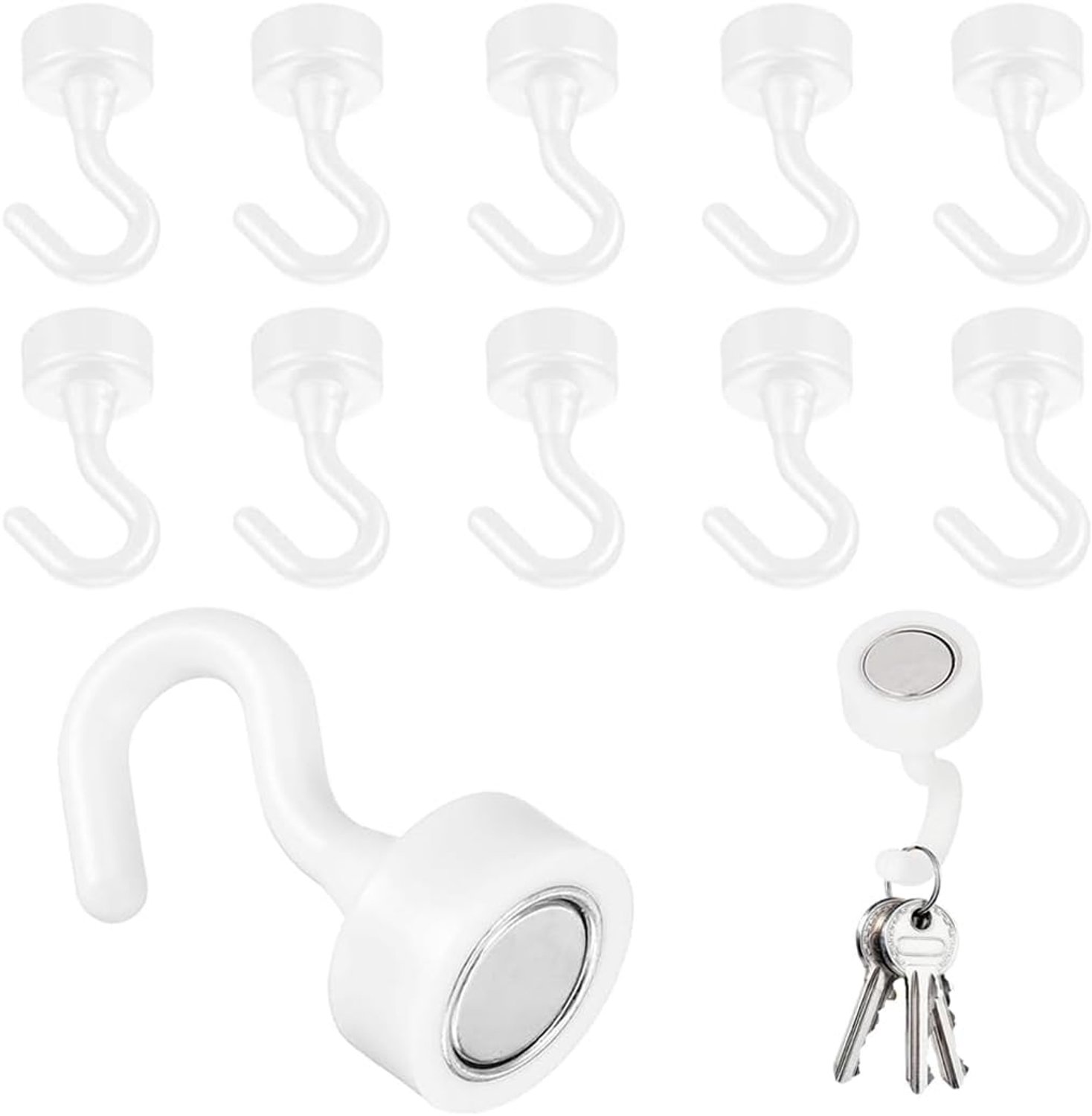 Magnetische Haakjes Extra Sterk - Mini Magnetische Haakjes - Schadevrij - Ideaal voor Camping en Kluisjes - ShopVlot
