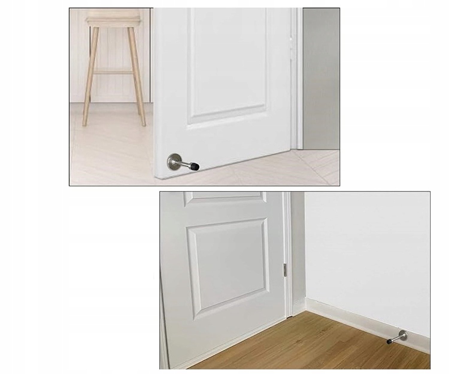 Deurkruk Stopper RVS - Zilver 78x55mm - Wand- en Deurbescherming