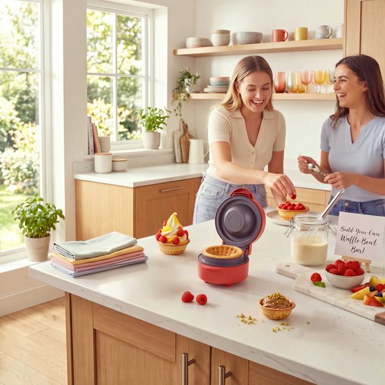 Giles & Posner Funfair Wafelkom Maker - Compact en PFAS-vrij van Giles & Posner — afbeelding 3