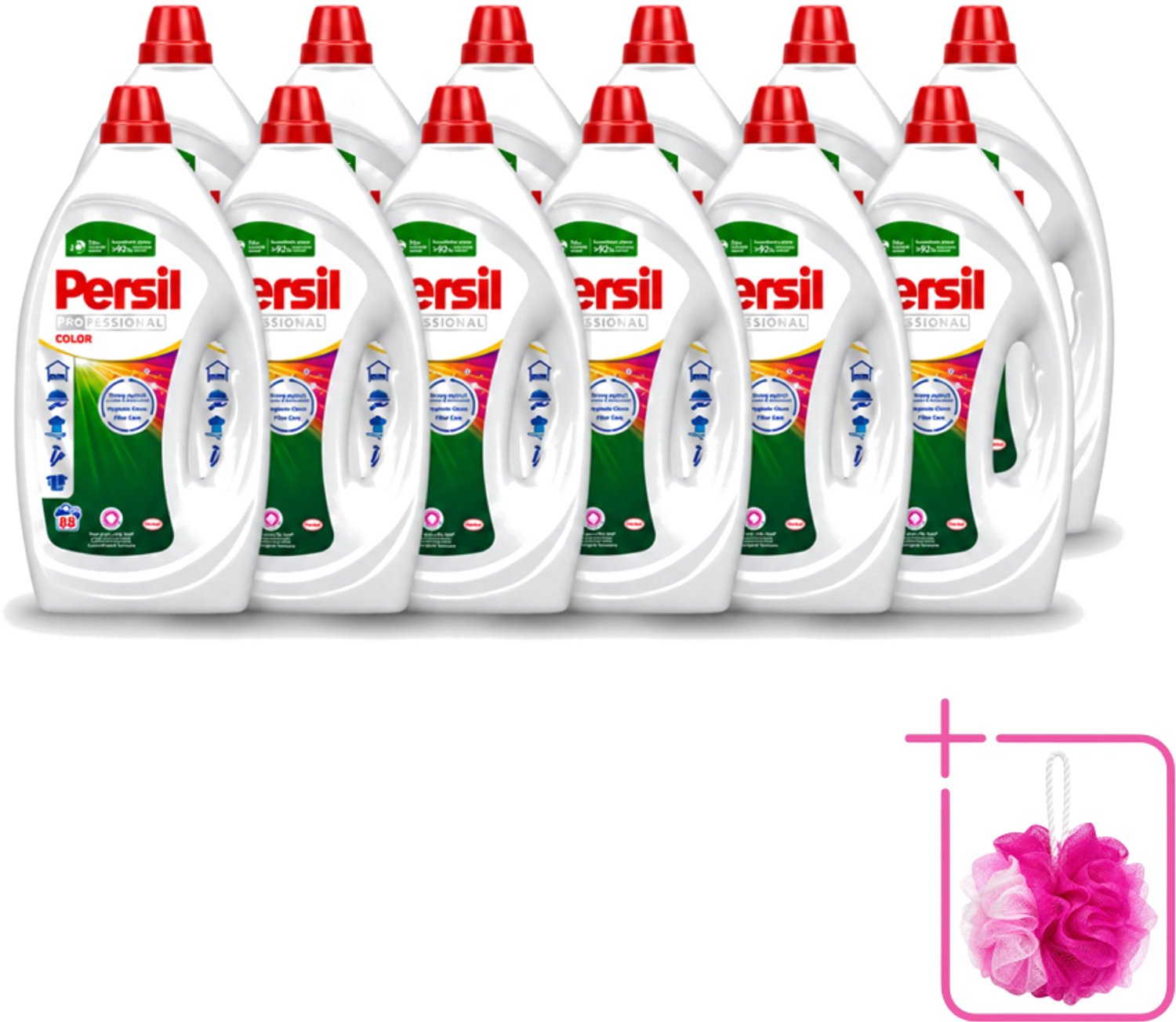 12 x Persil Professional Color - Vloeibaar Wasmiddel - Gekleurde Was - 88 Wasbeurten - Bulkverpakking - Gekleurde was - Douchemop - Vlekverwijdering