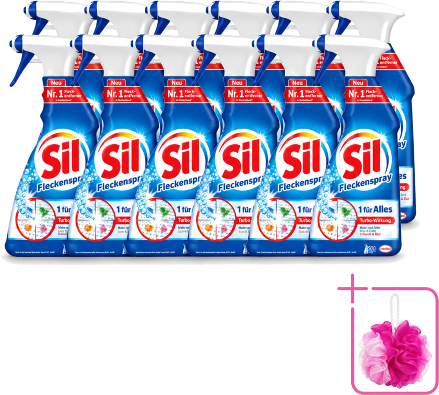 12 x Sil - Vlekverwijderaar - Spray - 500 ml - Bulkverpakking - Vlekverwijderaar - Douchemop - Wasmiddel