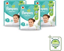 3 x Pampers – Luiers – Active Baby Dry Maat 7 – 30 Luiers - Grootverpakking - Vaatwasstrips - Luiers Voor Baby - Droge Luiers - Comfortabele Luiers - Langdurige Droogheid - Huidbescherming
