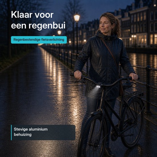 Tech Essentials Fietsverlichting Set - Fietslamp Voorlicht en Achterlicht - USB Oplaadbaar - 1000 Lumen - 6 Standen - Fietslampjes — afbeelding 5