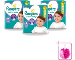 3 x Pampers – Luiers – Active Baby Maat 6 – 32 Luiers - Bulkverpakking - Baby luiers - Douchemop - Bescherming tegen doorlekken