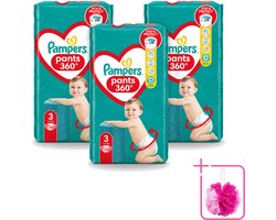 3 x Pampers – Luierbroekjes – Pants Maat 3 – 56 Luiers - Bulkverpakking - Luiers voor baby - Douchemop - Luierbroekjes