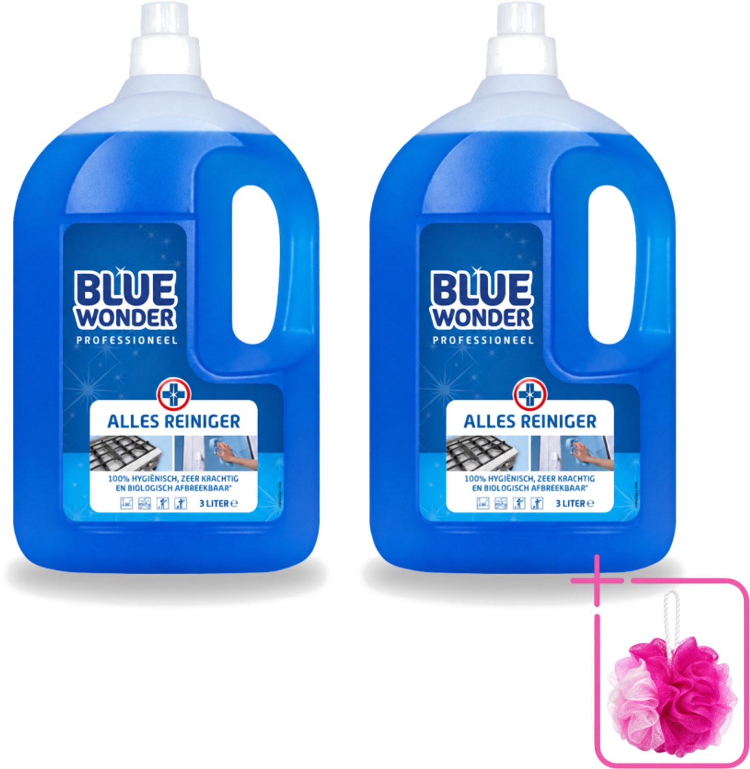 2 x Blue Wonder - Professionele Allesreiniger - Krachige Hygiëne - Biologisch Afbreekbaar - 3L - Bulkverpakking - Allesreiniger - Hygiëne