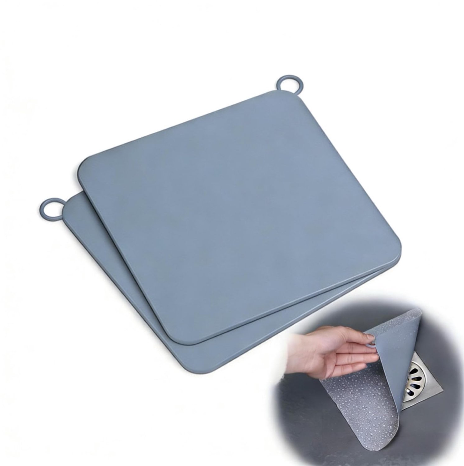 Siliconen afvoerstop 20 x 20 cm - geurremmend - bescherming tegen slechte geuren - set van 2 - Vemera