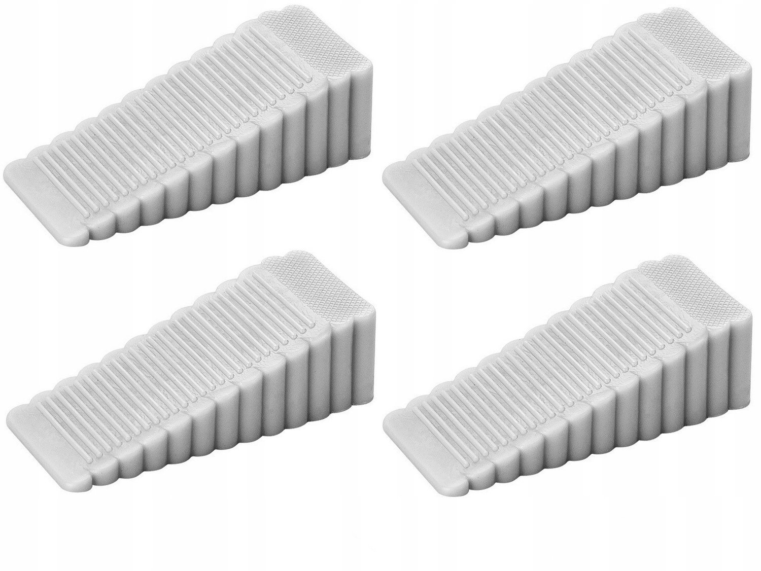 Deurstopper Set - 4 stuks siliconen deurkrikken, grijs