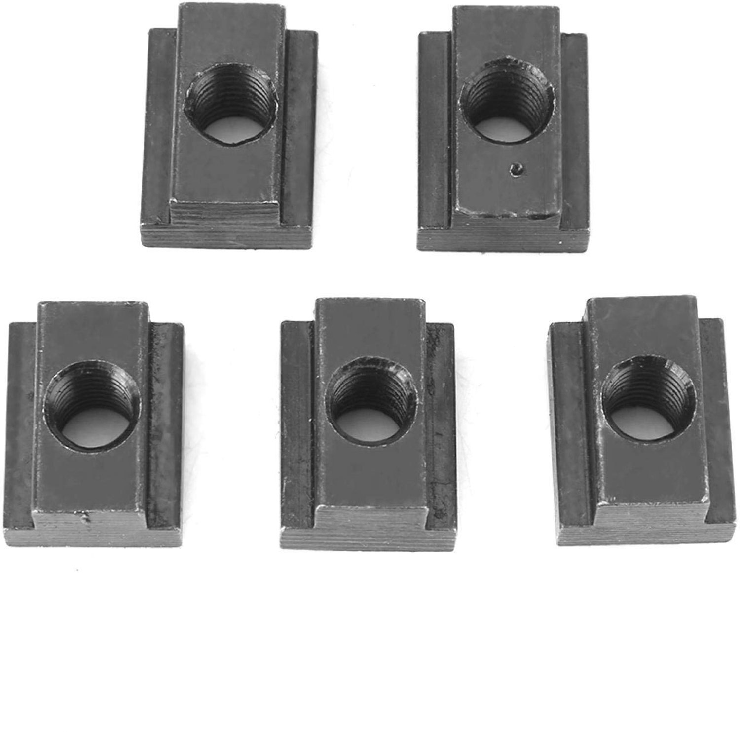 T-sleufmoeren 5 pcs Black Oxide-afwerking T-sleufmoeren M8/10-schroefdraad passen in T-sleuven in werktuigmachines(M8)