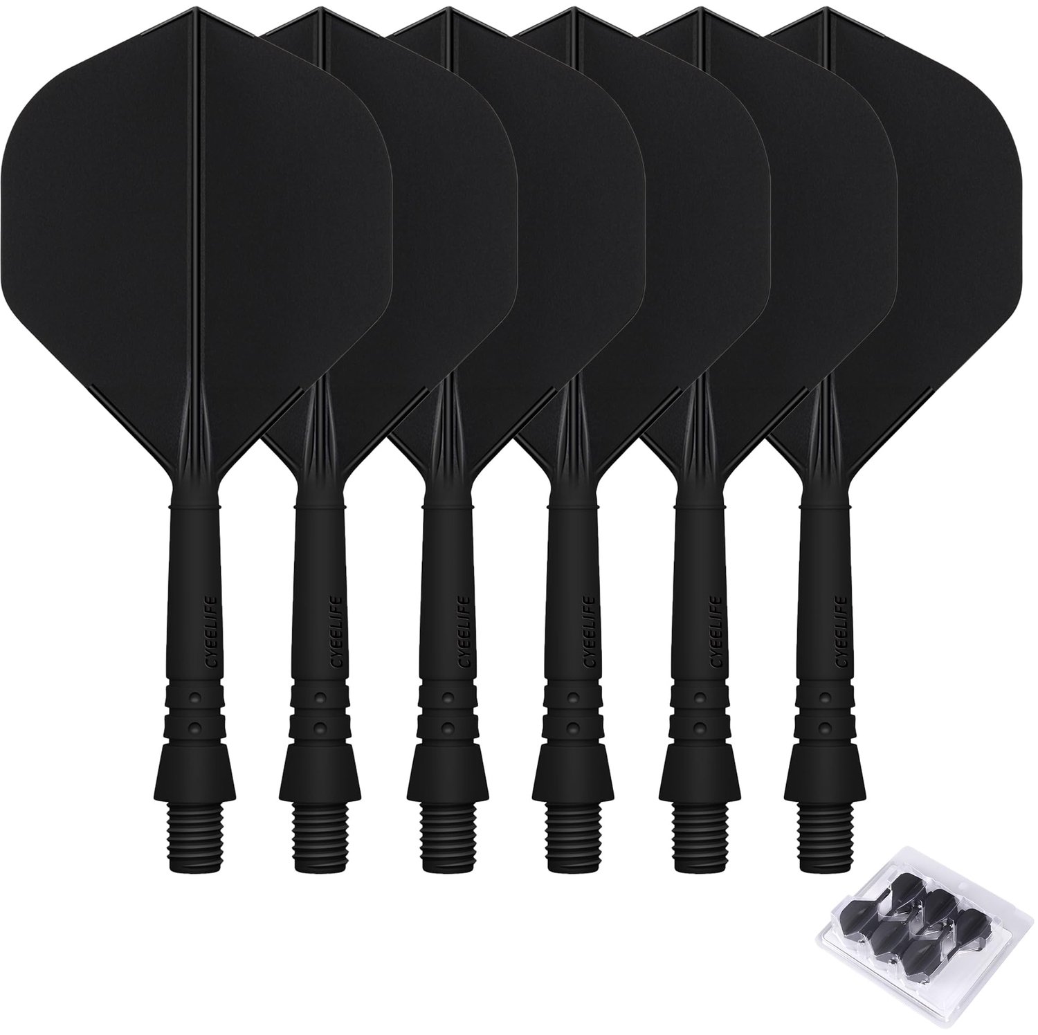 CyeeLife 6pcs Gegoten Dart Flights en Shafts,Professionele dart accessoires CF02