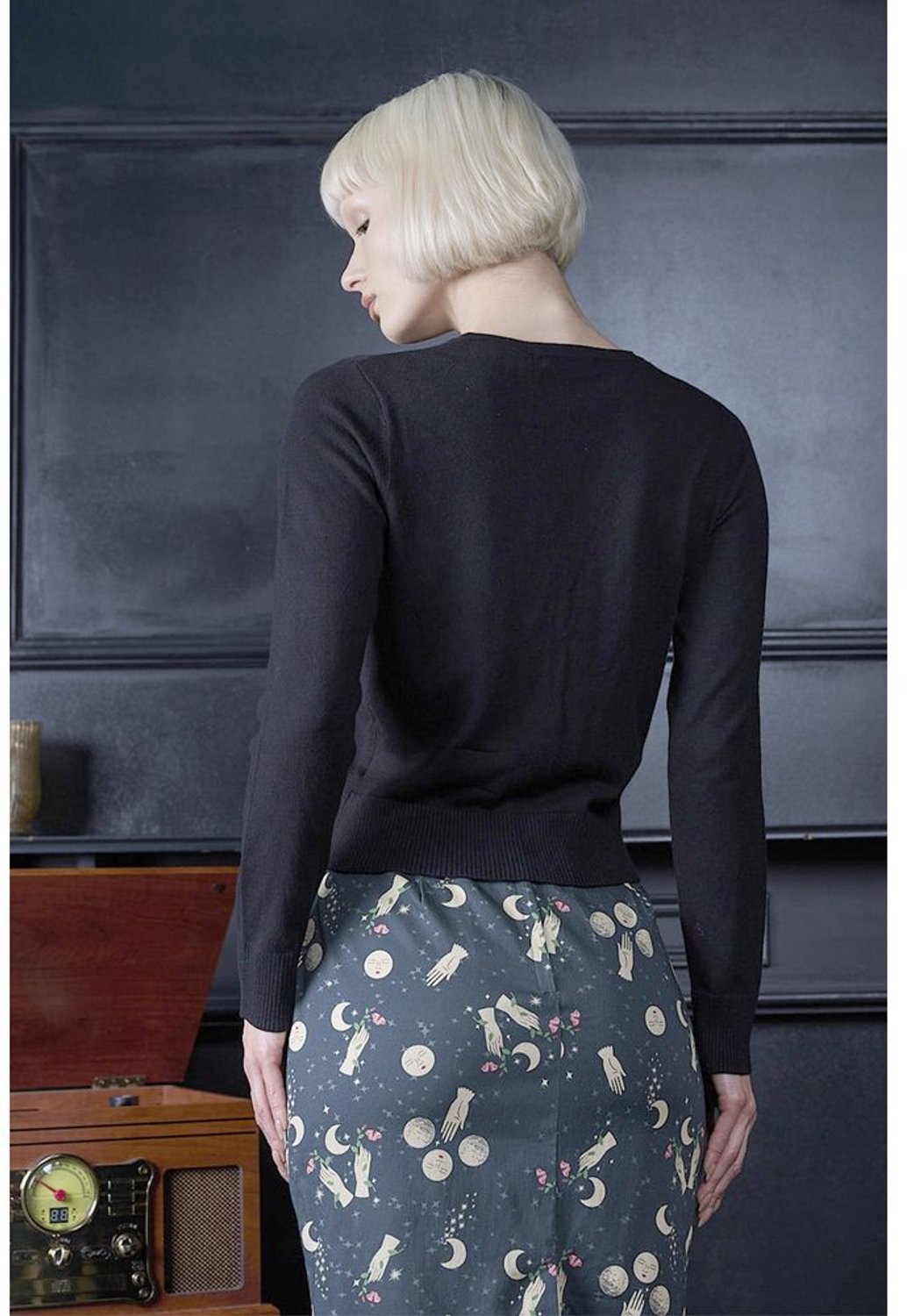 Banned - Heritage Moon Cardigan - S - Zwart