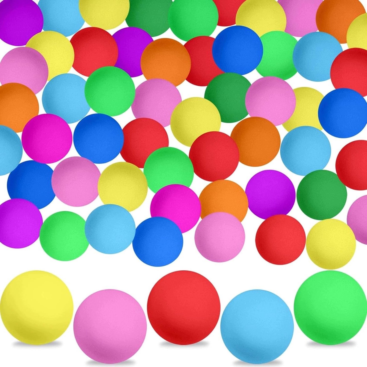 40x Tafeltennisballen 40mm Kleurrijk PP voor Recreatief Spel