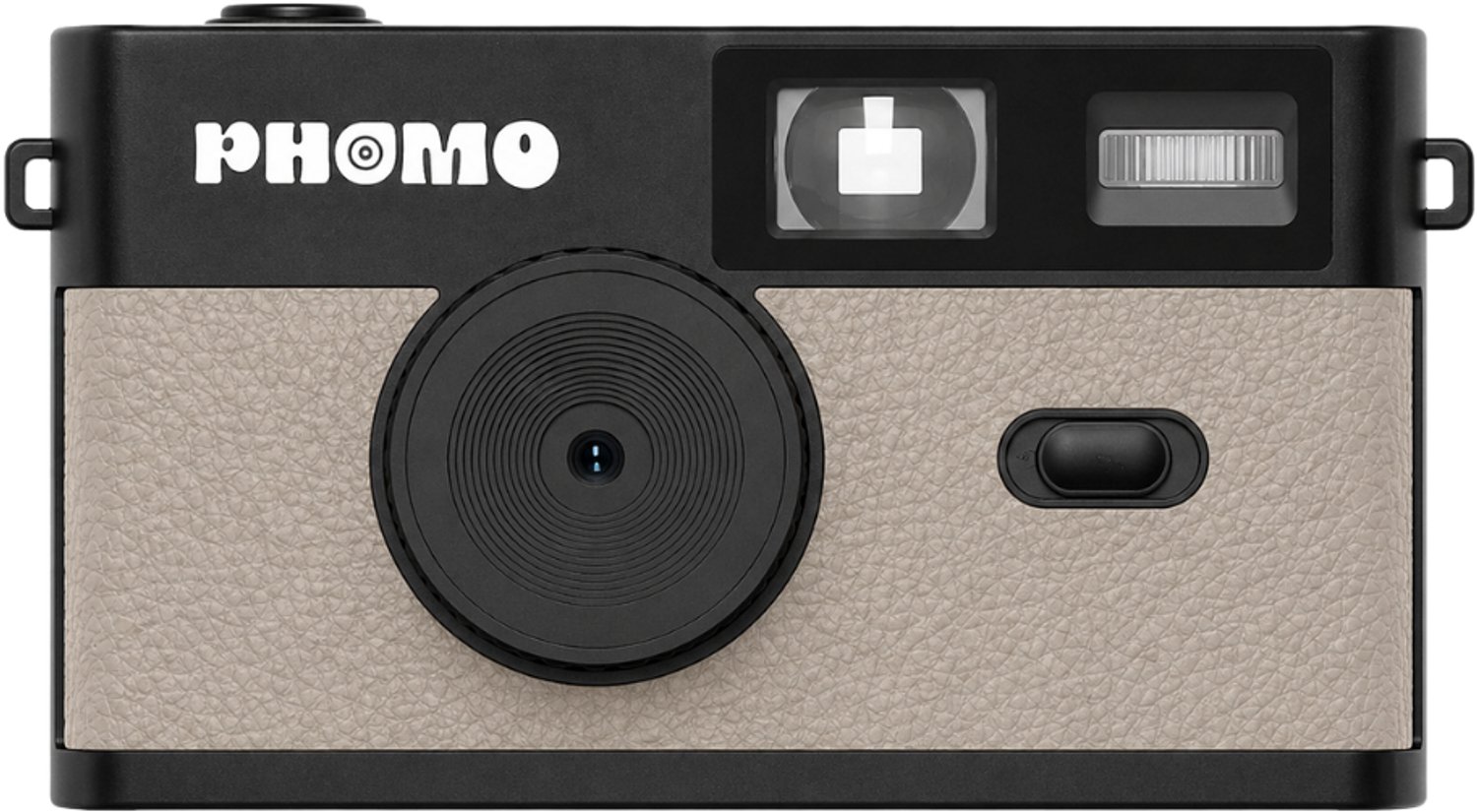 Phomo Digitale Retro Camera -Compact Camera - 8MP - 4 Retrofilters - Flits - SD-kaart - USB-C - Taupe