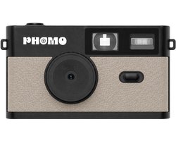 Phomo Digitale Retro Camera -Compact Camera - 8MP - 4 Retrofilters - Flits - SD-kaart - USB-C - Taupe