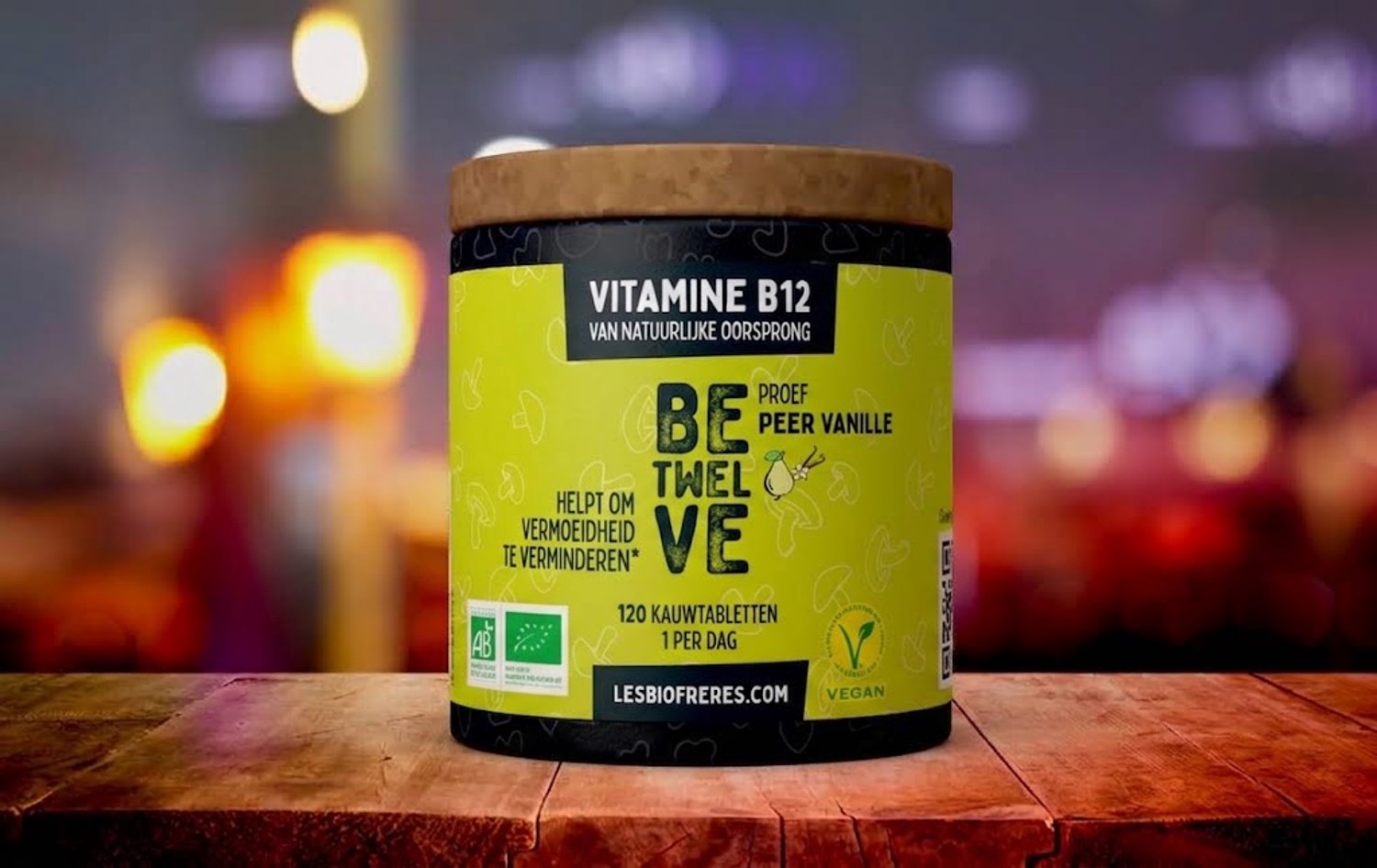 Les Bio Frères Bédouze Bio Poire Vanille - Vitamine B12 Supplement - 120 Tabletten - Biologisch Vegan - Voor Vegetariërs En Veganisten