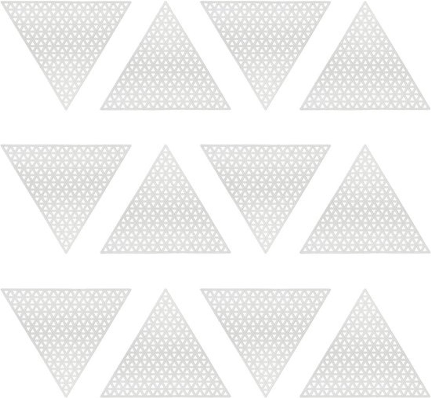 Plastic Canvas Driehoeken - Borduurgazen Vellen - Ambachtelijke Projecten - Flexibel Niet Breekbaar - 75mm Zijde - Transparant Wit
