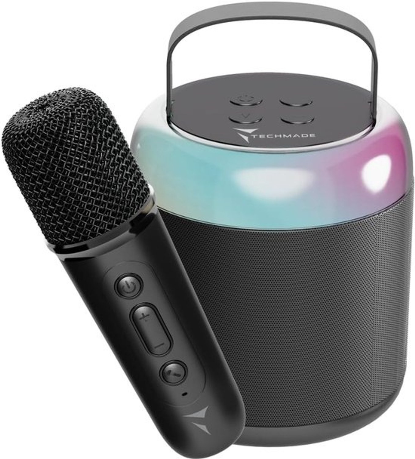 Karaoke set - Draagbare luidspreker - Muziek en zingen - Draadloze microfoon - Compleet systeem - Zwart