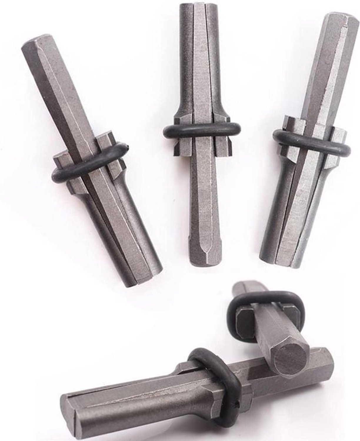 Steensplijter set - Beton wiggen - Rotsen splitsen - Duurzaam metaal - 5 stuks - Zwart