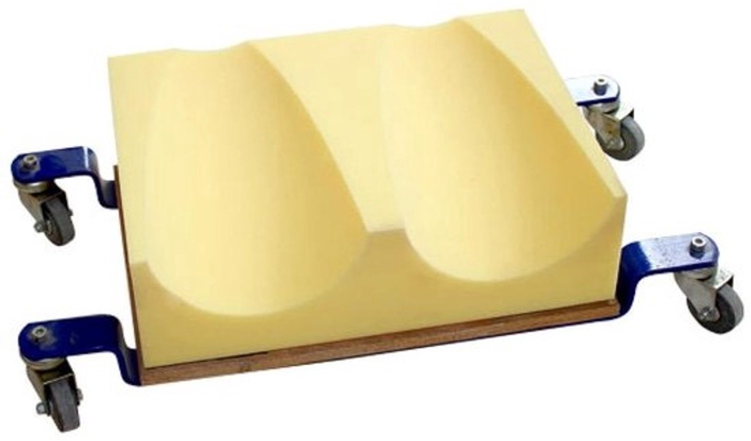 Knieroller met wielen - Kniekussen mobiel - Knieën ontlasten - Verrijdbaar ontwerp - 58 x 28 cm - Beige