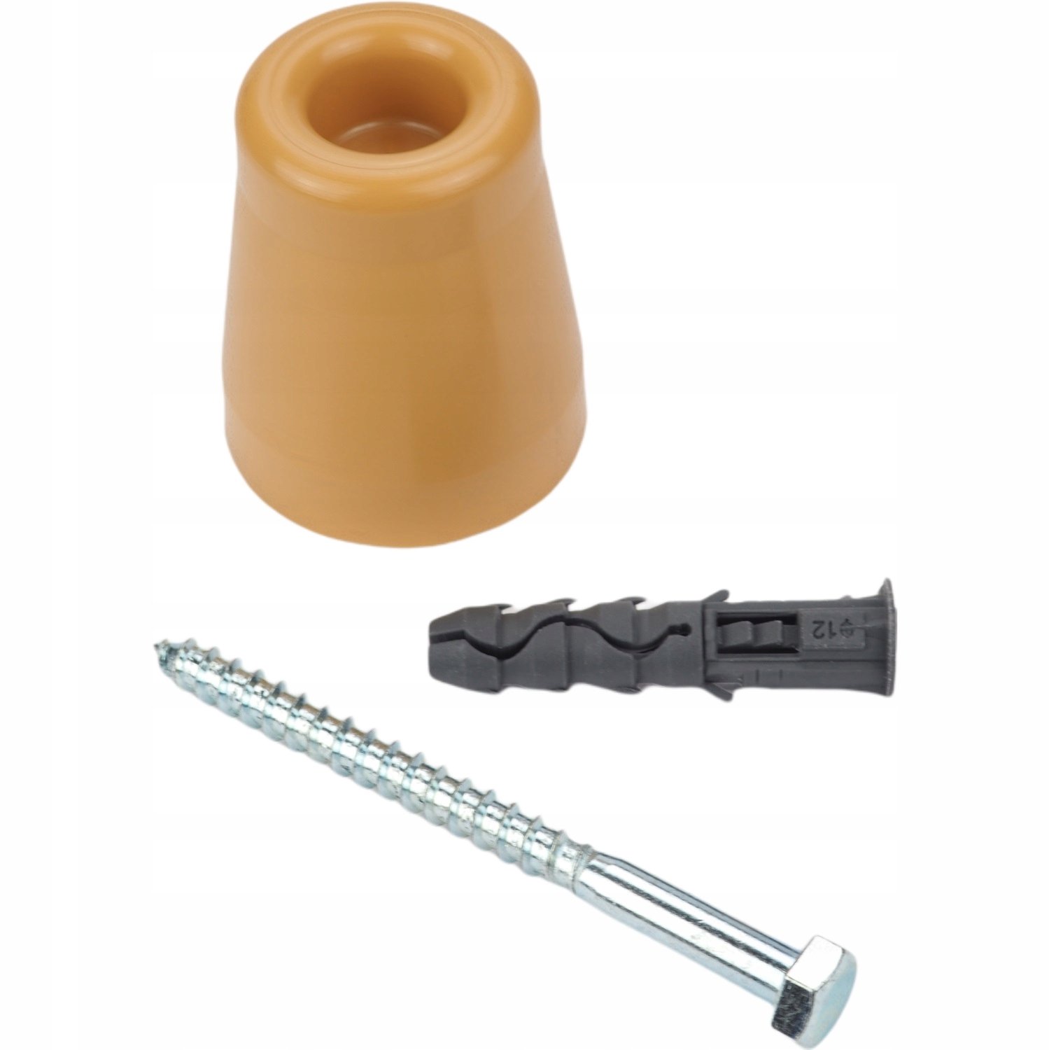 Grote Beige Deurstopper 50mm - Rubber - Gemonteerd
