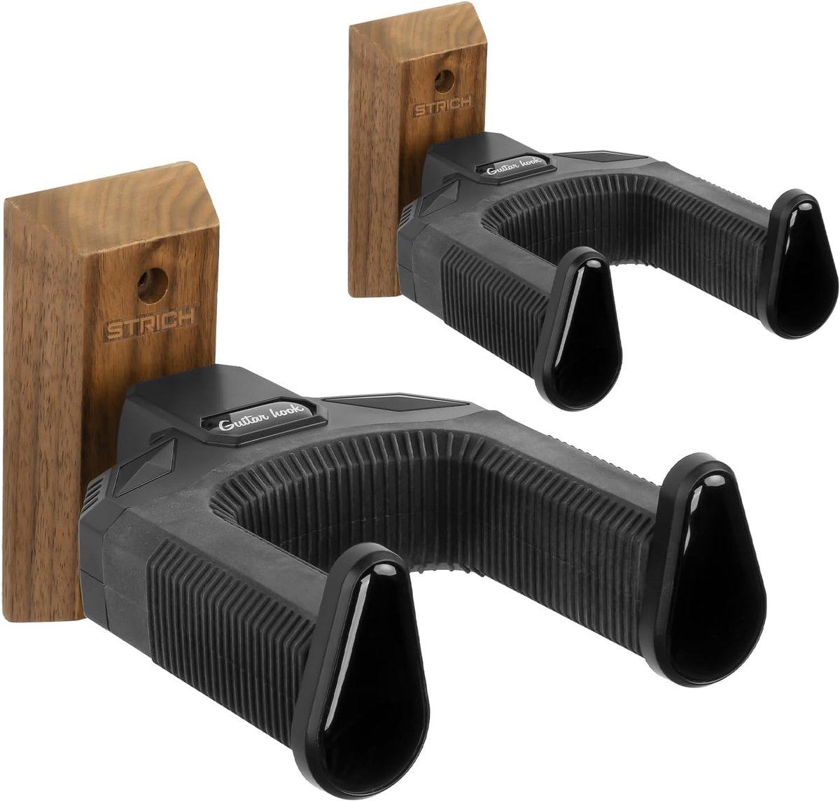 Gitarenhanger U-vormig - Zwart walnoot hout - Stevig en stijlvol - Ideaal voor gitaar en andere instrumenten - ShopVlot