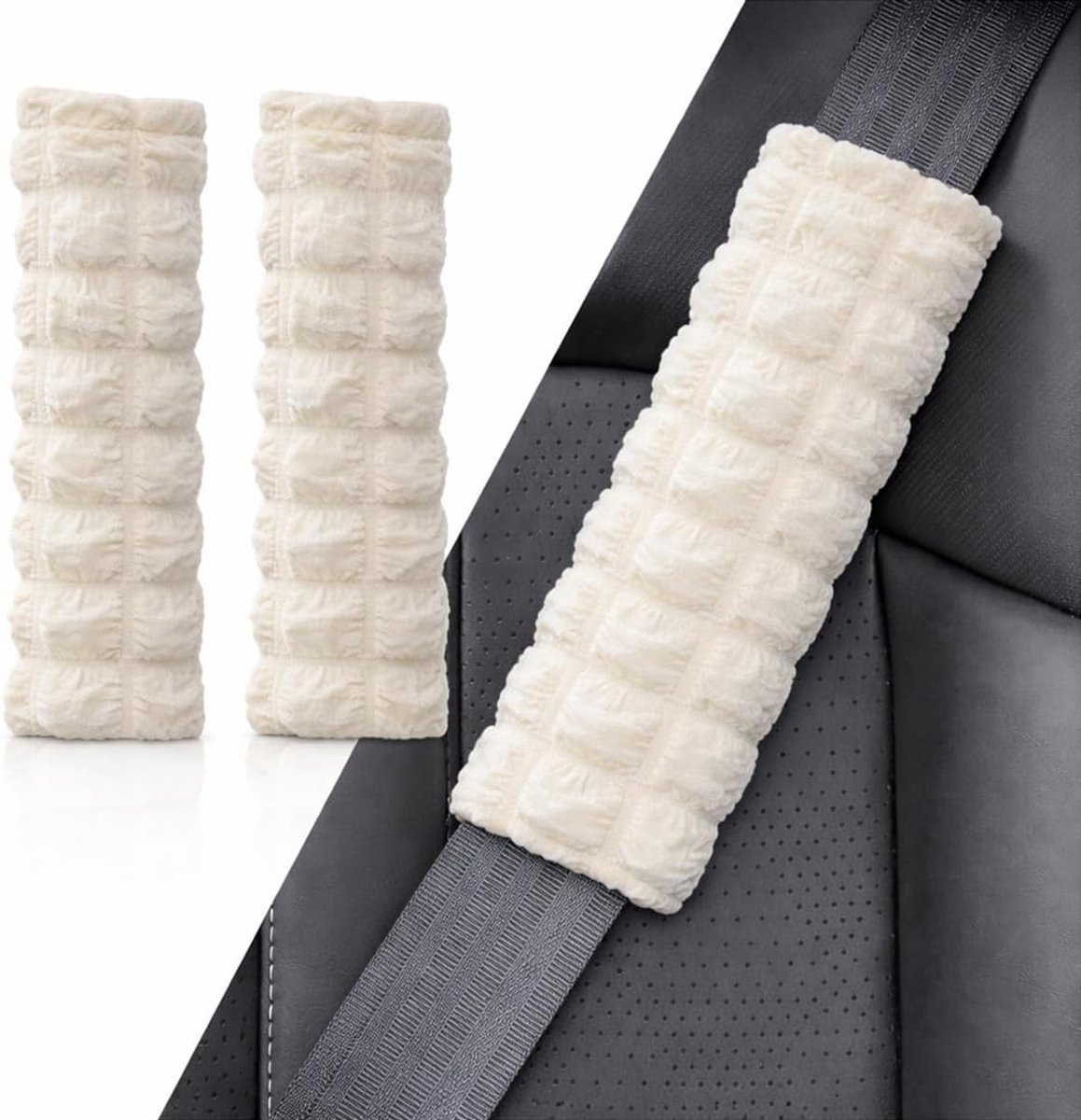 Set van 2 Autogordel Beschermers voor Kinderen - Comfortabele en Veilige Gordelbescherming 6.7x8.7 Inch