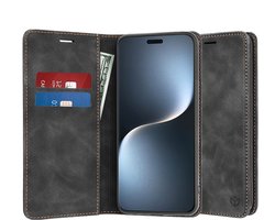 Hoesje geschikt voor HONOR Magic7 Pro - Techsuit Confy Book Wallet Case - Zwart