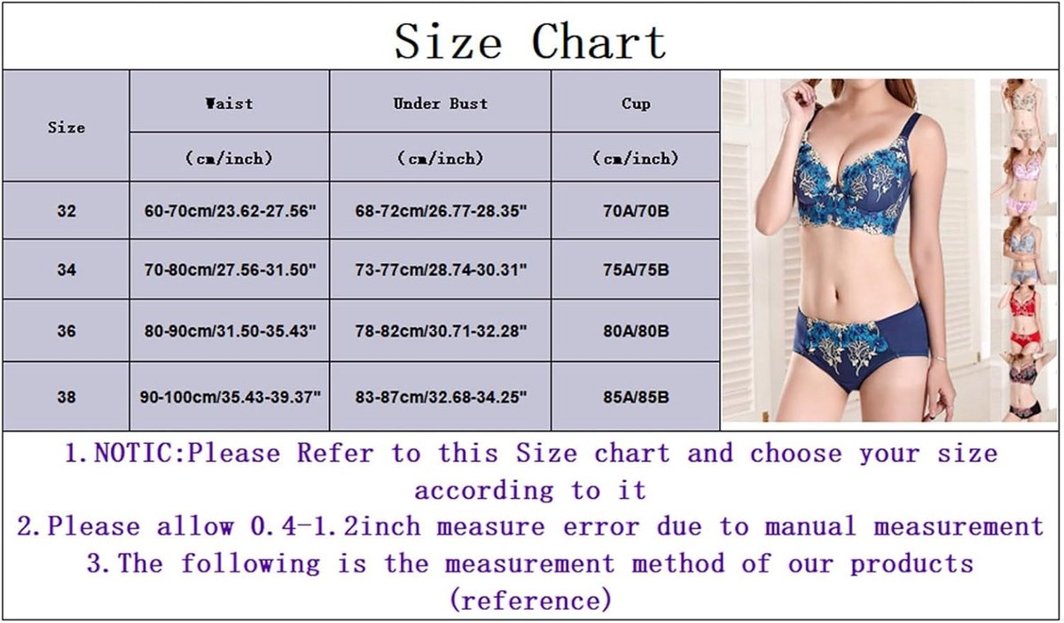 Push-up beha set sexy geborduurd voor vrouwen