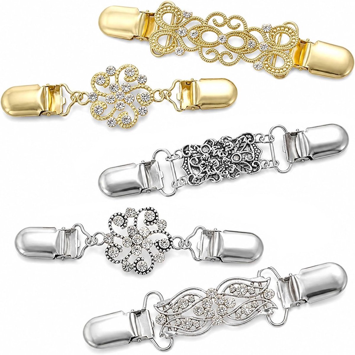 5 stuks vintage vest-clips voor kleding en vesten