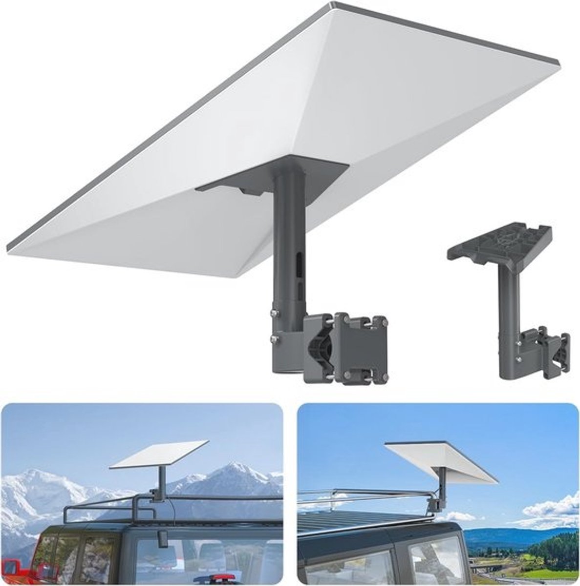 Verstelbare 360° RV-ladderbevestiging voor Starlink V3 - Aluminium montageaccessoires