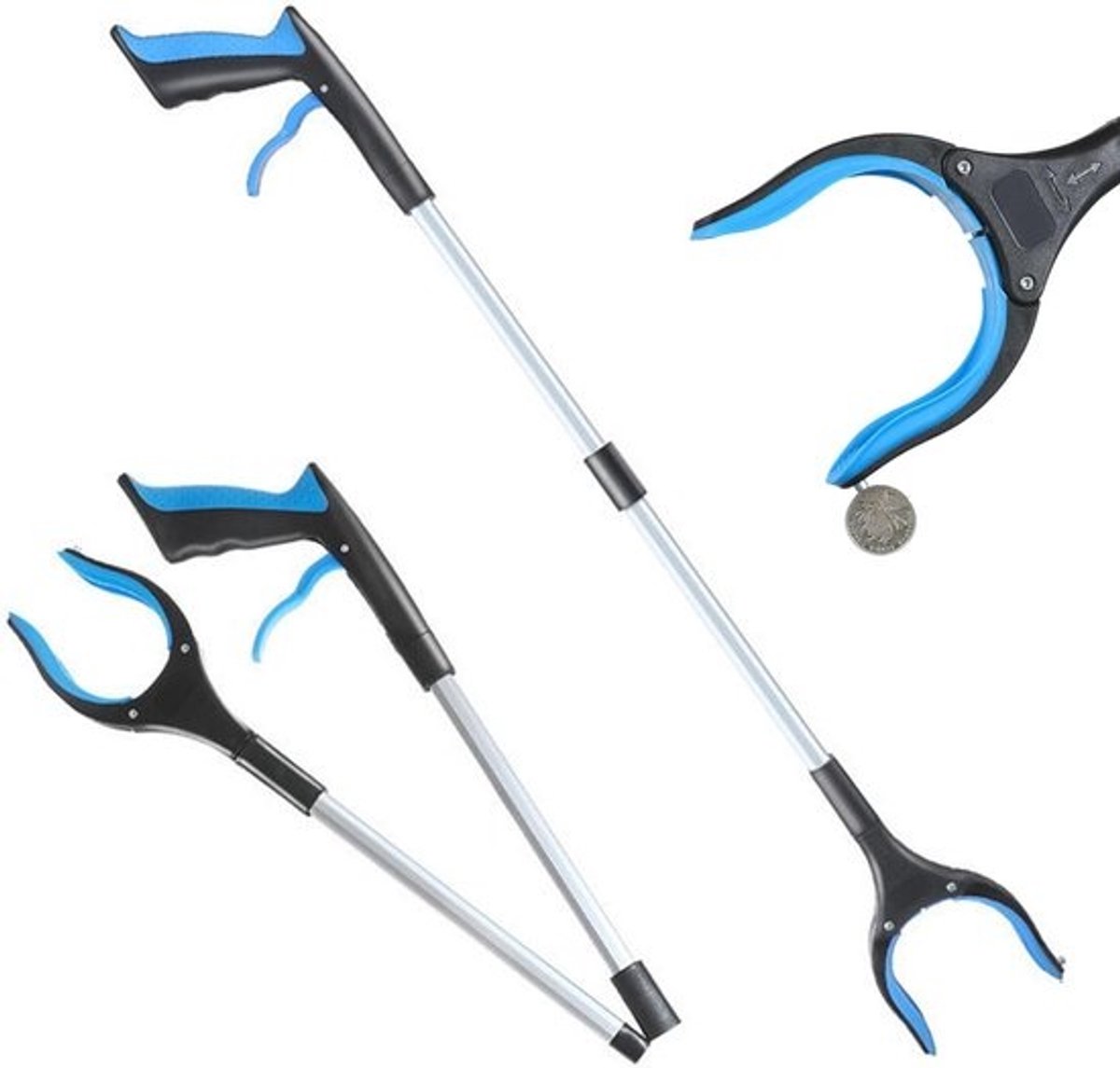 Magnetische vierbakkenopnemer - met flexibele slang - haarverstoppingsverwijderaar - 83 cm