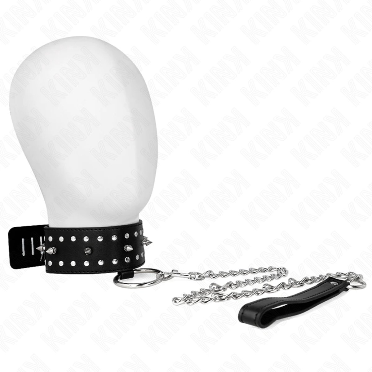 Halsband met Leash en Zilveren Studs
