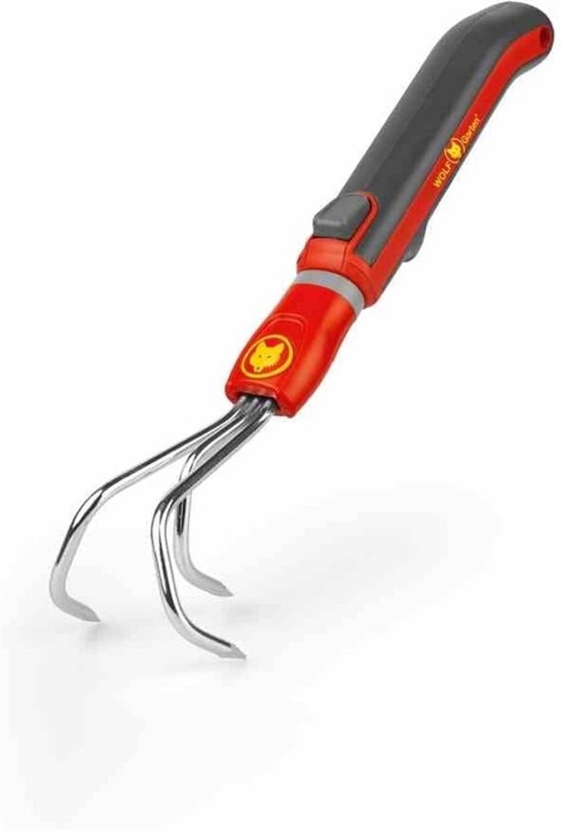 Kleine tuinschudder - Handig grondbewerkingsgereedschap - Losmaken van bloembedden - Ergonomische greep - Werkbreedte - 7 cm - Rood