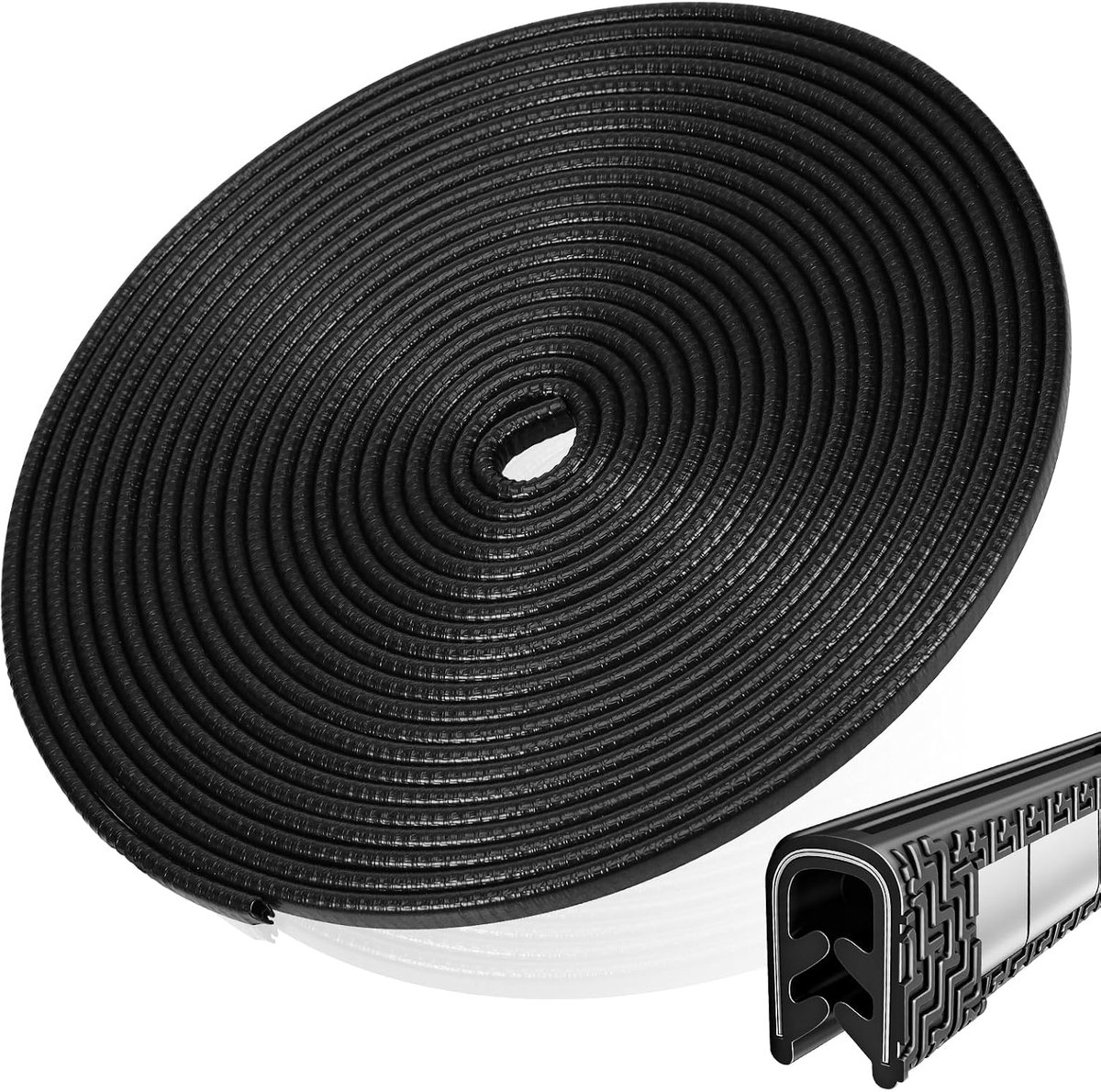 Car Door Edge Protector, 5m U Shape Rubber Edge Trim for Car Door, Built-in Steel Sheet, Car Access Protection Strips - ShopVlot