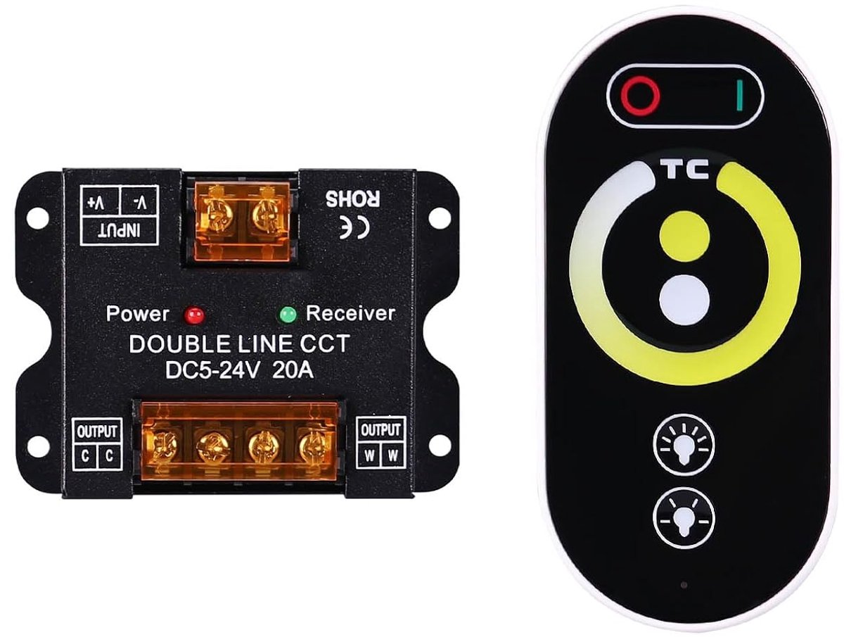 BENLUN DC 5V-24V 20A LED Touch Controller - PWM Dimmer Controller, Remote Control Dimmer, Only for Two-Wire - ShopVlot