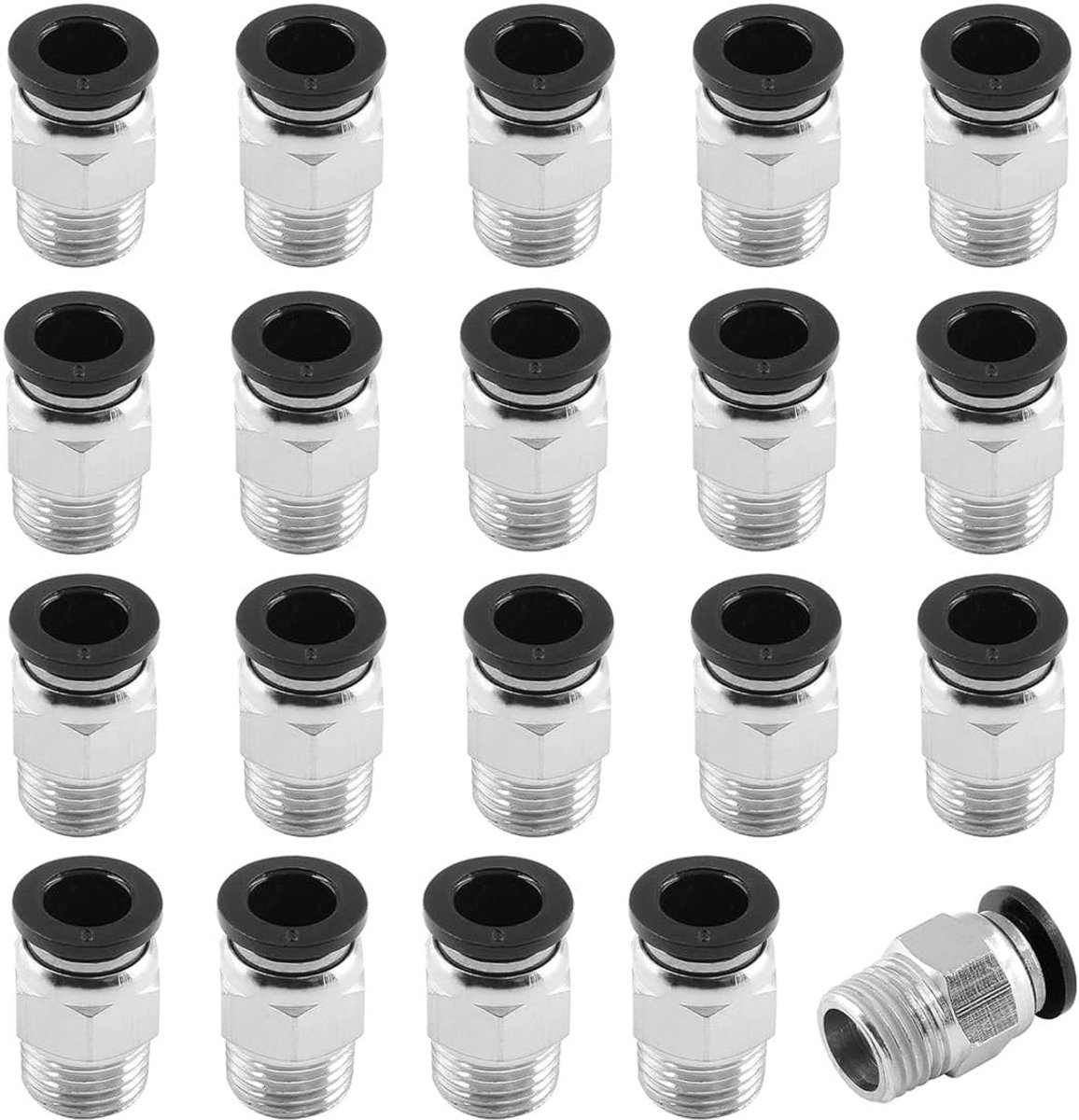 20pcs PC4-M10 Pneumatic Jack, Straight, Hot End Coupling for Extruder Compatible - ShopVlot