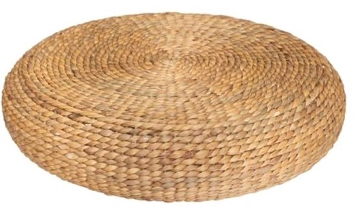 Gevlochten zitzak - In natuurlijke kleuren | D55 cm - Zithoek