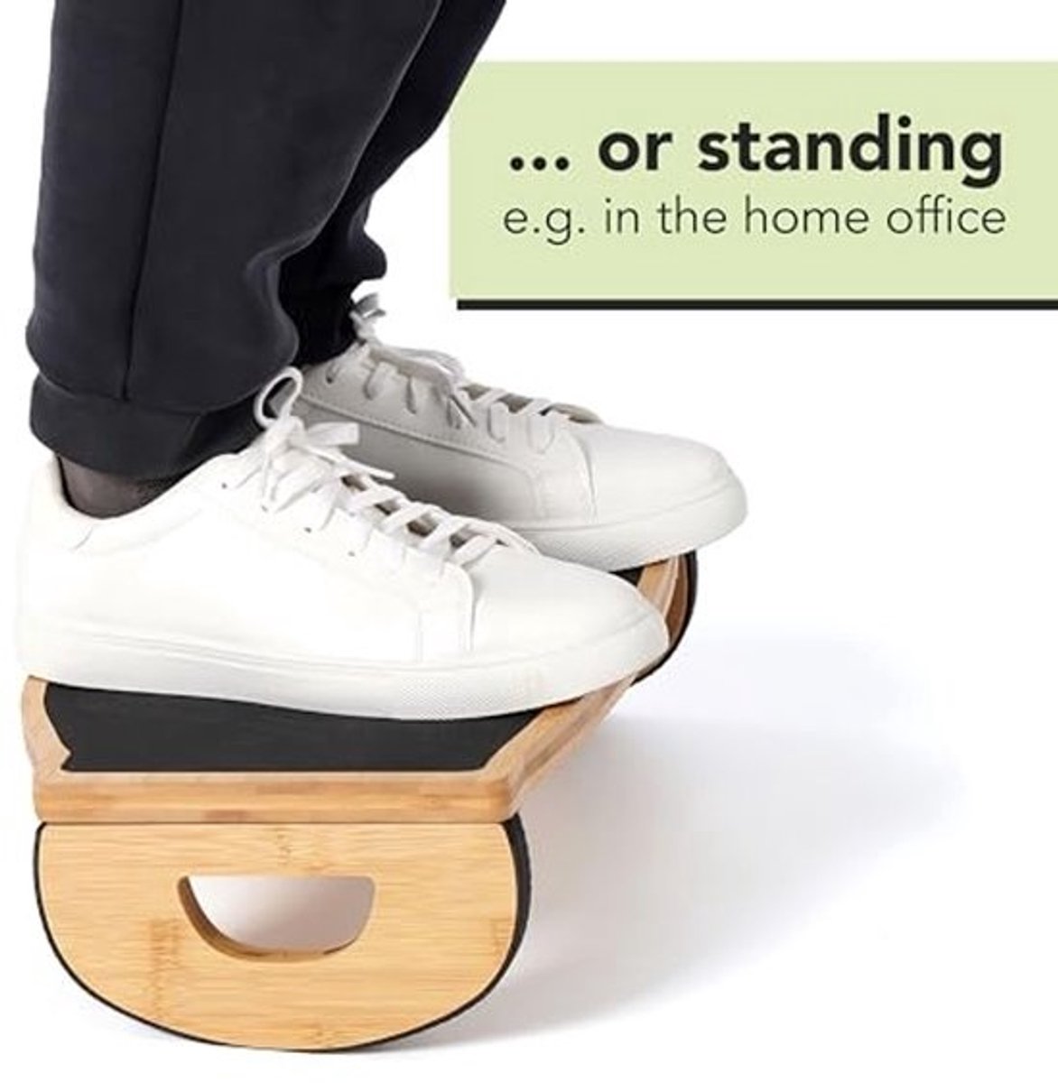 Ergonomische bamboe voetensteun - Antislip voor onder bureau - Modern design