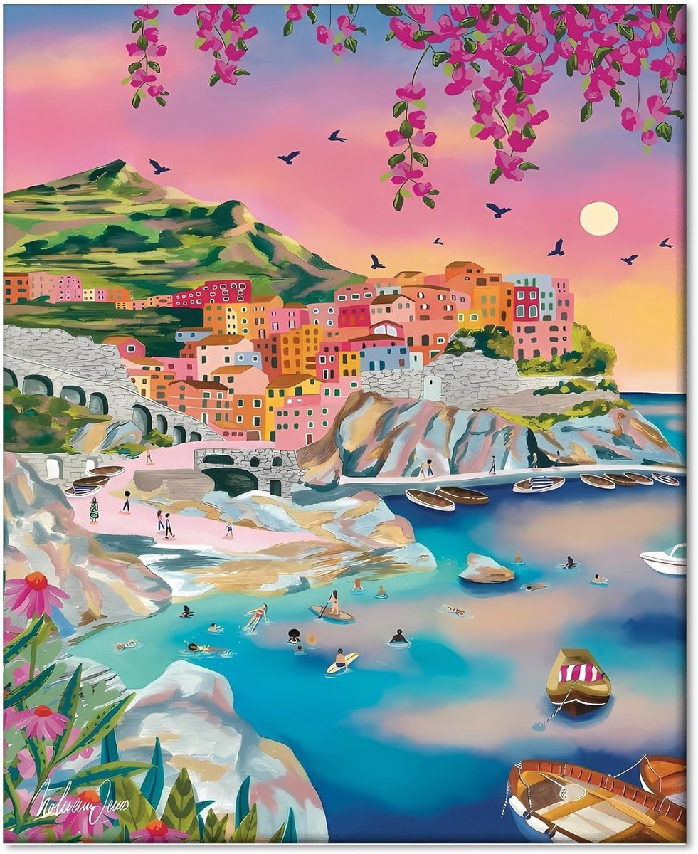Schilderen op nummers volwassenen - Italiaanse bloemen - Canvas met verf en penselen - Creatieve ontspanning - ShopVlot