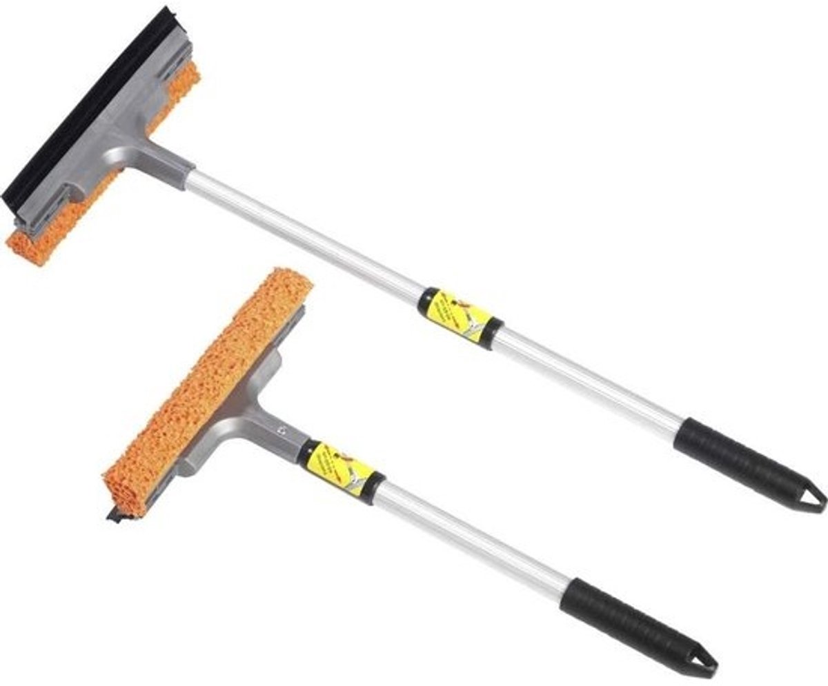 Telescoop ruitenreiniger voor auto 40-60 cm - Aluminium met spons en rubberen lip